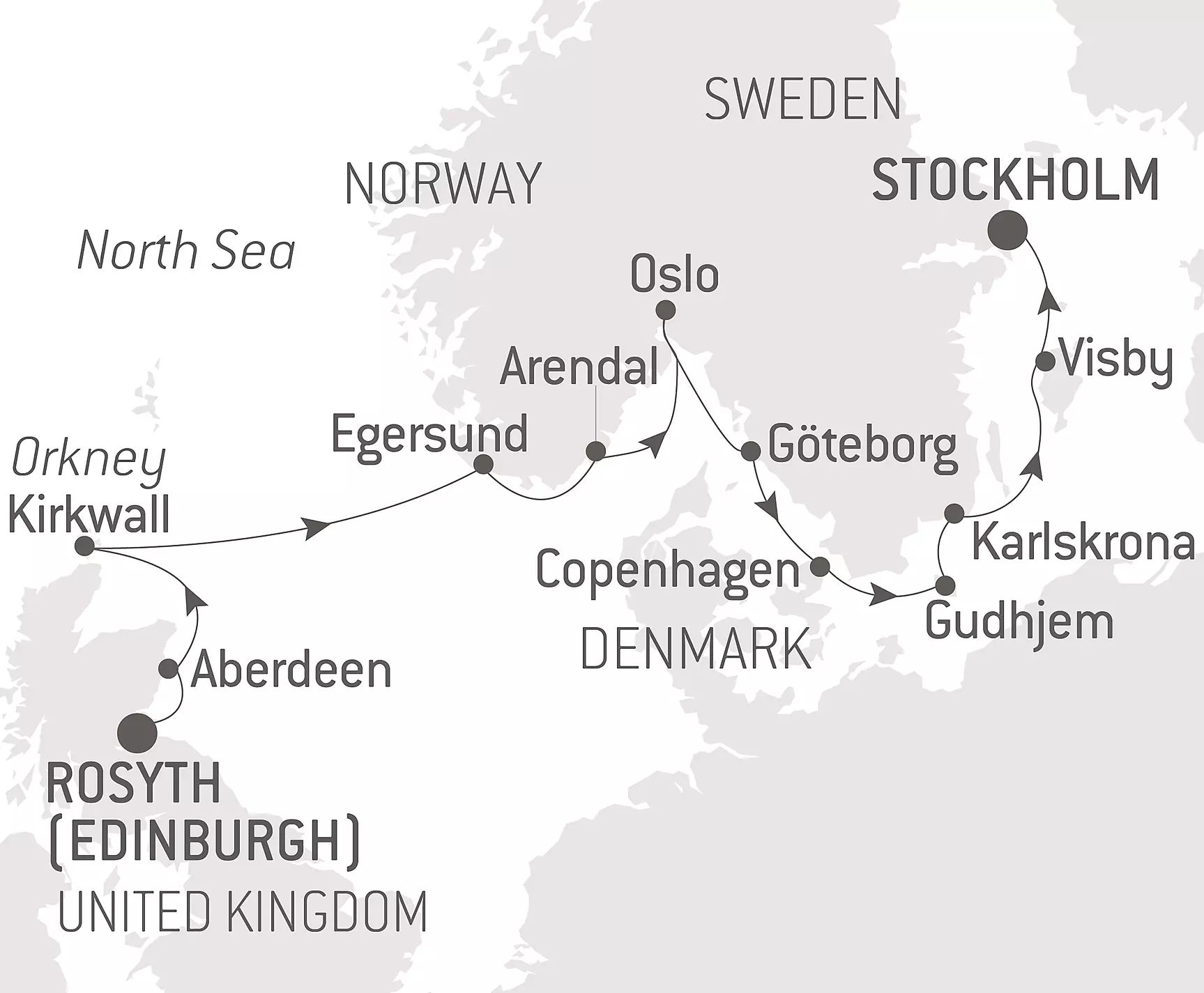 Cultural treasures and Scandinavian panoramas Itinerary Map