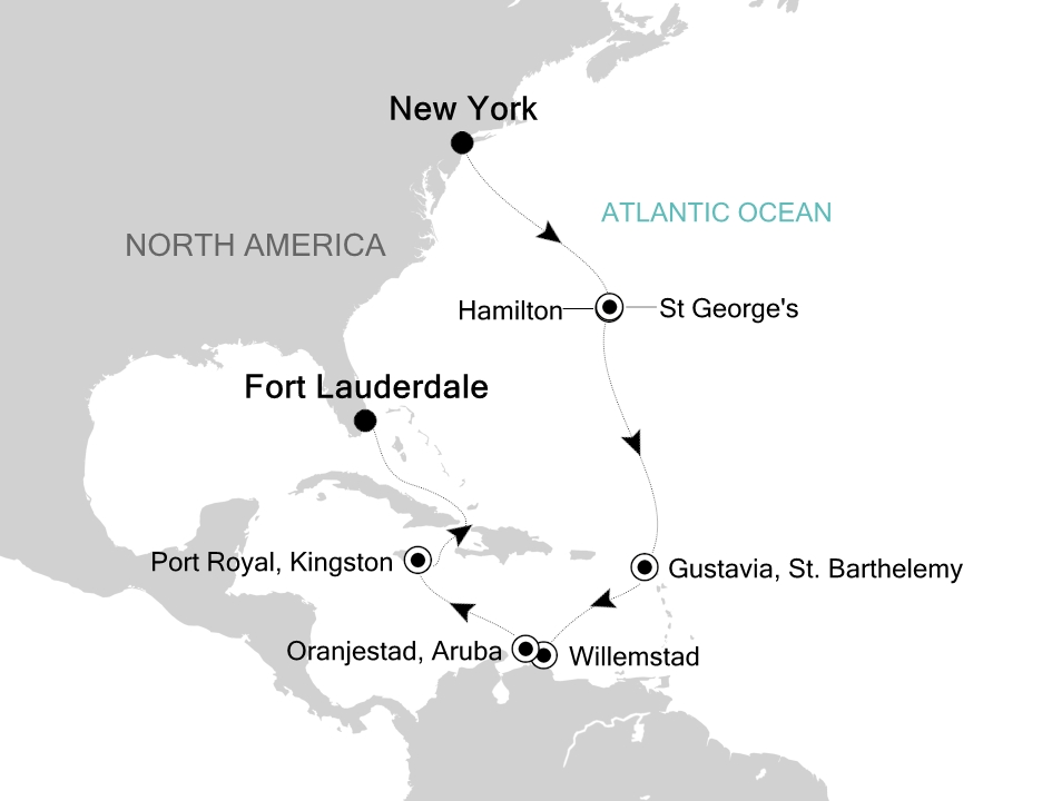 Caribbean & Central America Cruise Itinerary Map