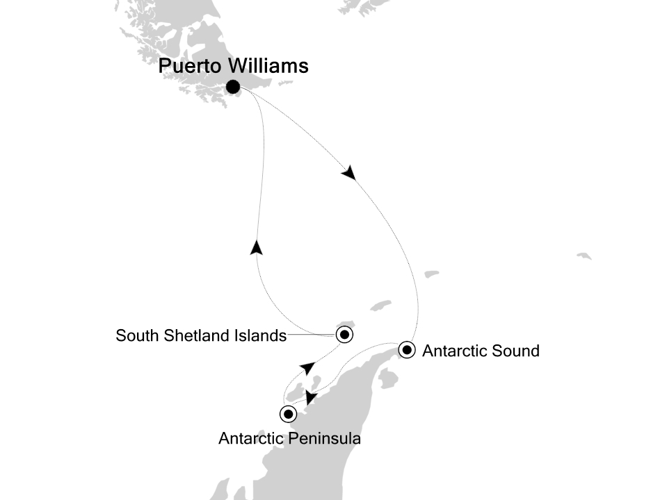 Antarctica Cruise Itinerary Map